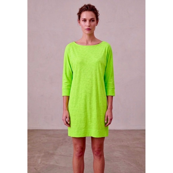 Lilly Pulitzer Dresses & Skirts - Lilly Pulitzer Lime Green Pima Cotton Shift Dress Halloween 3/4 Sleeve M